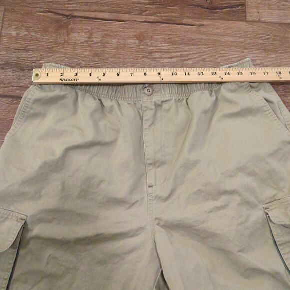 VTG OP Sport Men 32x9 Cargo Shorts Elastic Waist Drawstring Hiking Spellout Y2K - Picture 4 of 8